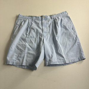 Polo Ralph Lauren Chino Shorts 100% Cotton Pockets Classic Blue Size W42 Pleated